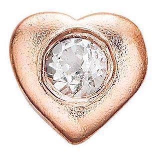 Christina rosa forgyldt sølv Topaz Heart Lille rosa forgyldt hjerte med hvid topaz, model 603-R1 købes hos Guldsmykket.dk her